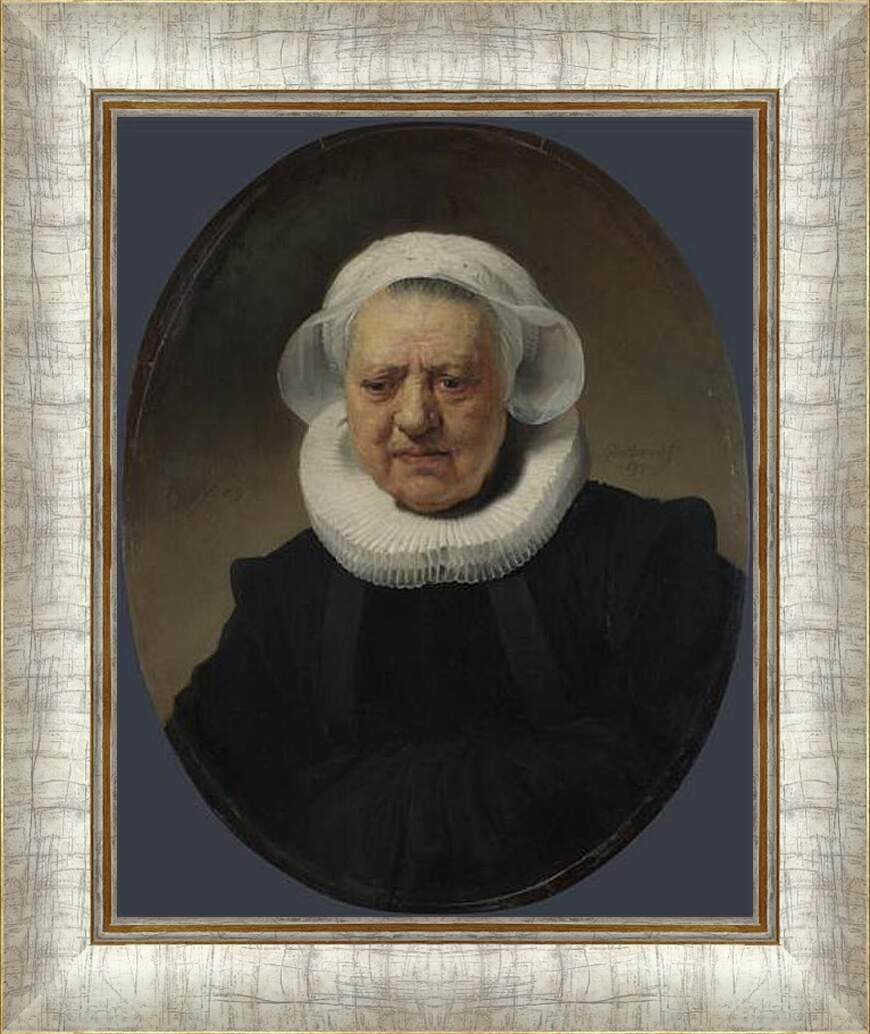 Картина в раме - Portrait of Aechje Claesdr. Рембрандт