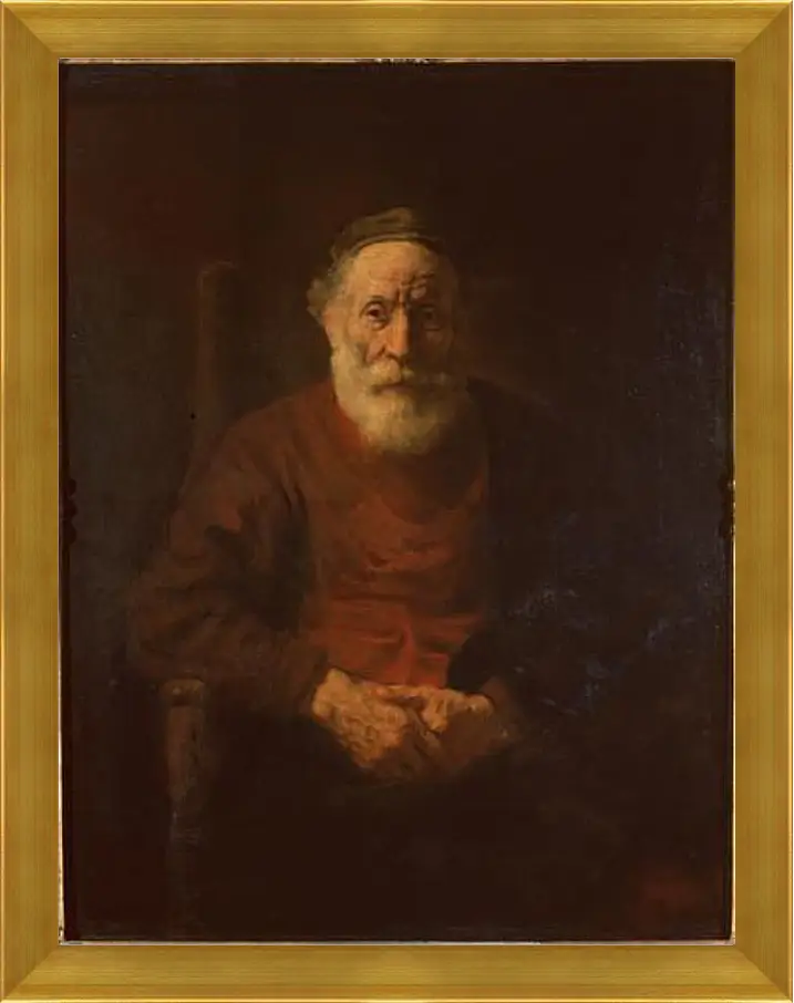 Картина в раме - Portrait of an Old Man in Red. Рембрандт