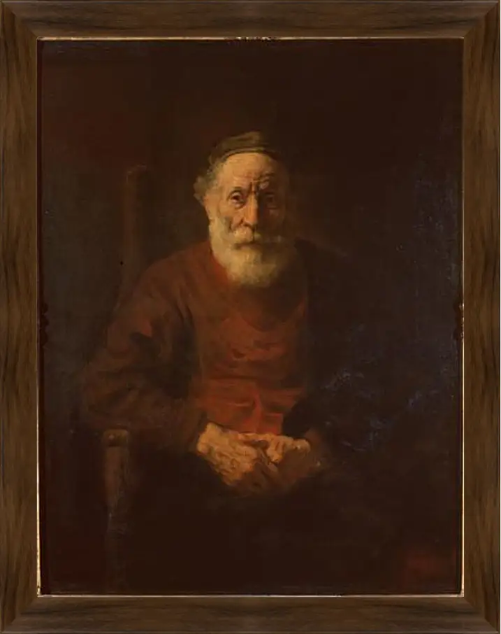 Картина в раме - Portrait of an Old Man in Red. Рембрандт