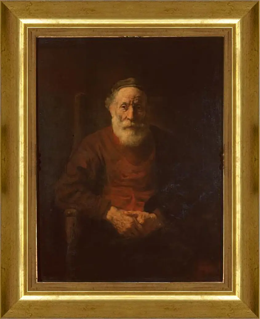 Картина в раме - Portrait of an Old Man in Red. Рембрандт