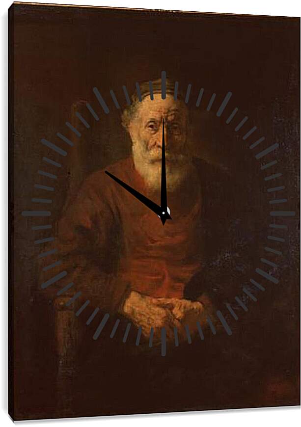 Часы картина - Portrait of an Old Man in Red. Рембрандт