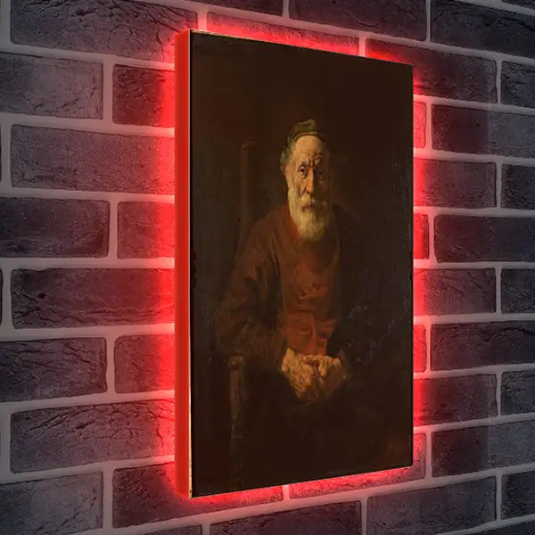 Лайтбокс световая панель - Portrait of an Old Man in Red. Рембрандт