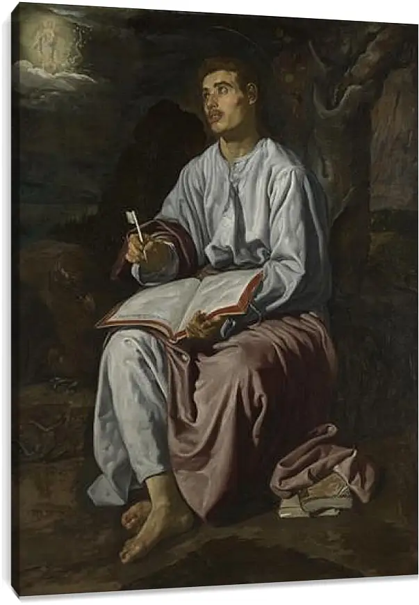 Постер и плакат - Saint John the Evangelist on the Island of patmos. Диего Веласкес