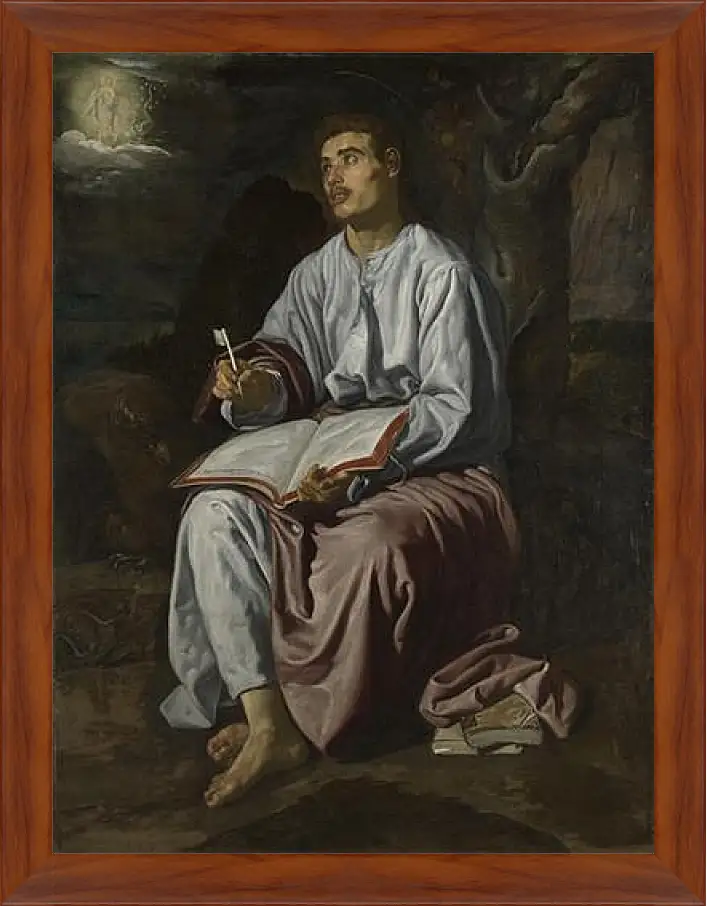 Картина в раме - Saint John the Evangelist on the Island of patmos. Диего Веласкес