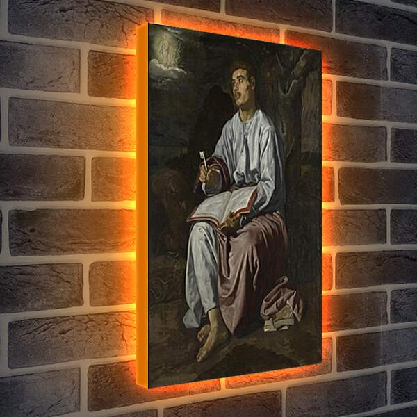 Лайтбокс световая панель - Saint John the Evangelist on the Island of patmos. Диего Веласкес