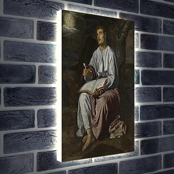 Лайтбокс световая панель - Saint John the Evangelist on the Island of patmos. Диего Веласкес