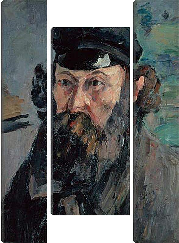 Модульная картина - Self-Portrait in a Casquette. Поль Сезанн