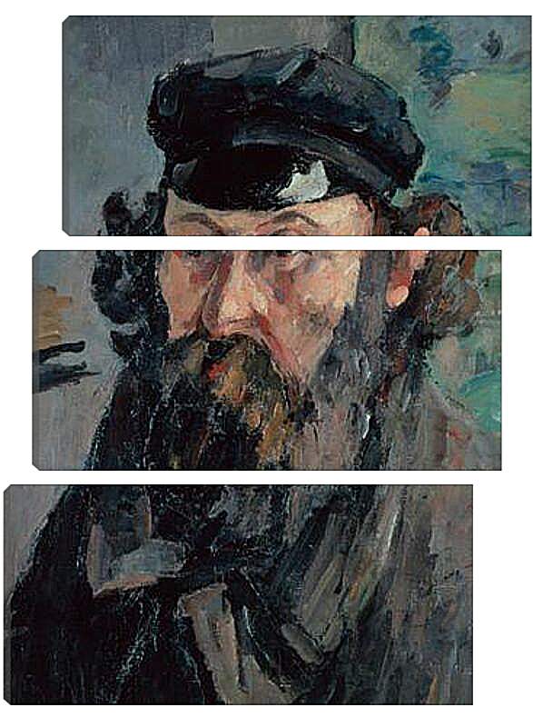 Модульная картина - Self-Portrait in a Casquette. Поль Сезанн