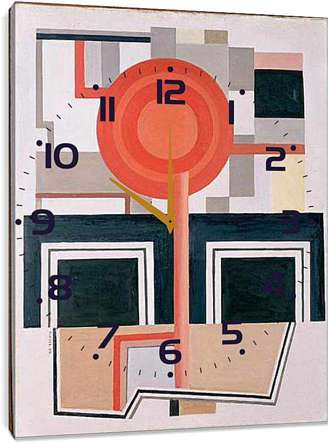 Часы картина - Composition. (Композиция) Фернан Леже