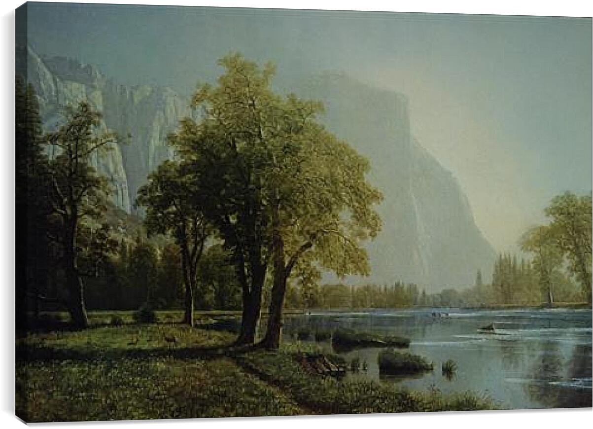 Постер и плакат - El Capitan, Yosemite Valley. Эль-Капитан. Альберт Бирштадт