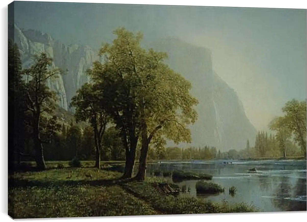 Постер и плакат - El Capitan, Yosemite Valley. Эль-Капитан. Альберт Бирштадт