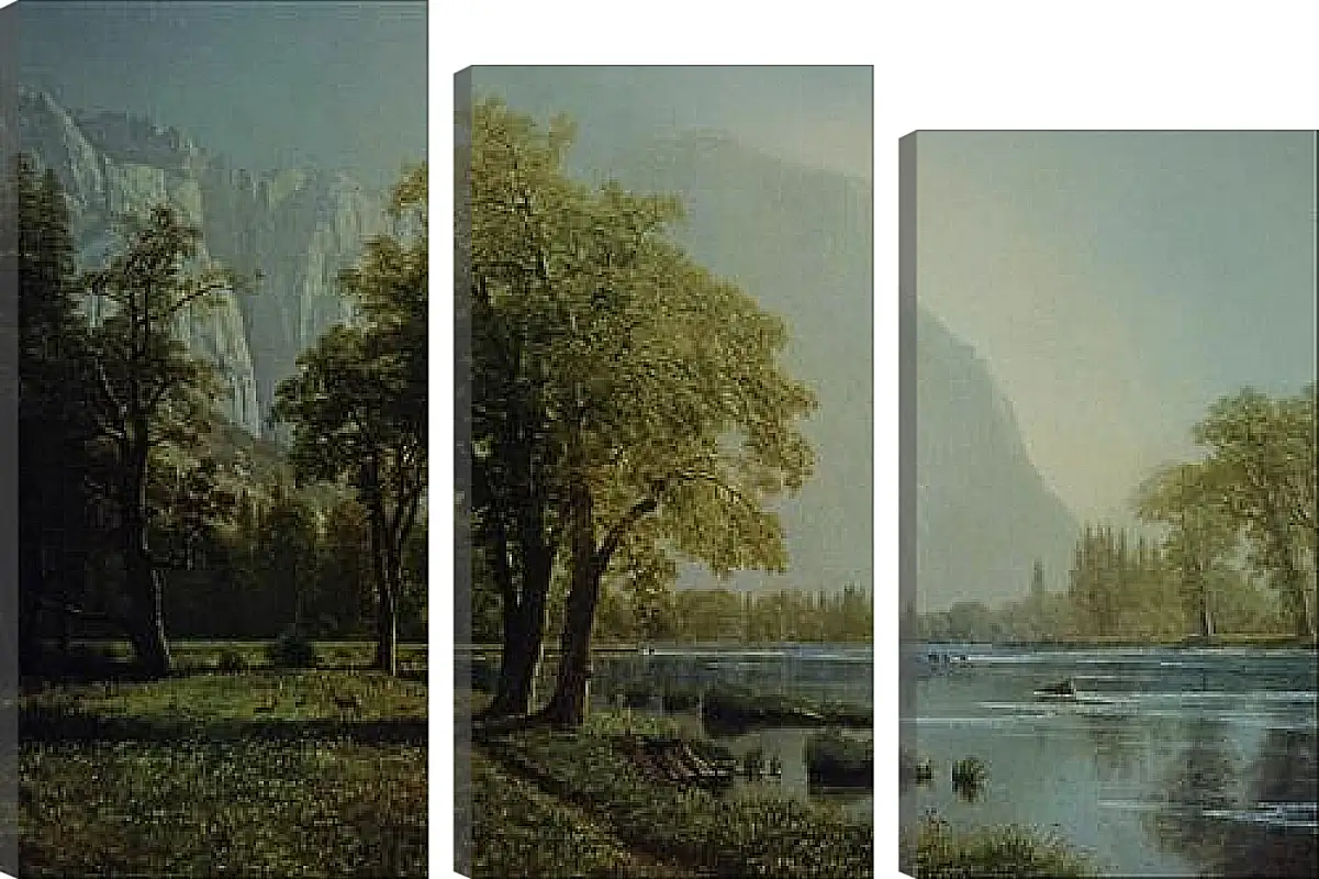Модульная картина - El Capitan, Yosemite Valley. Эль-Капитан. Альберт Бирштадт