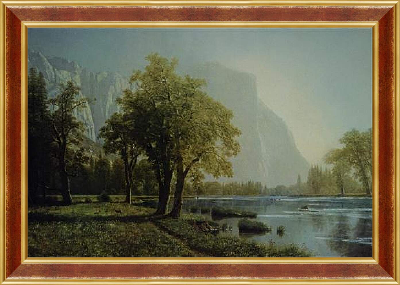 Картина в раме - El Capitan, Yosemite Valley. Эль-Капитан. Альберт Бирштадт