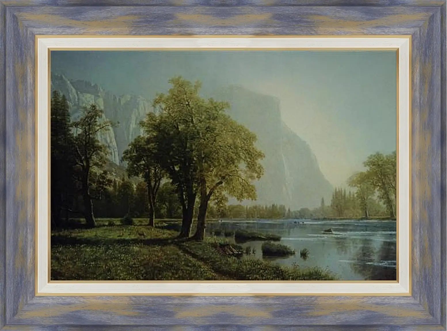 Картина в раме - El Capitan, Yosemite Valley. Эль-Капитан. Альберт Бирштадт