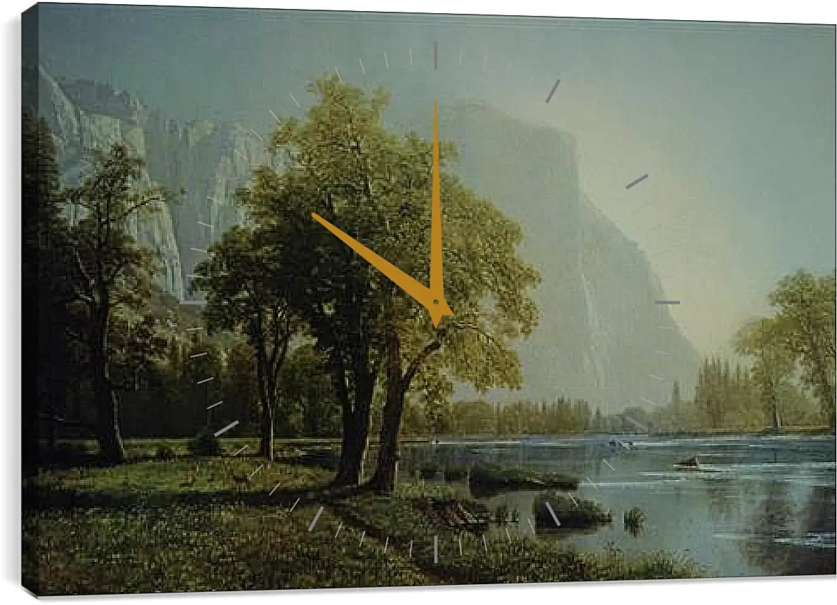 Часы картина - El Capitan, Yosemite Valley. Эль-Капитан. Альберт Бирштадт