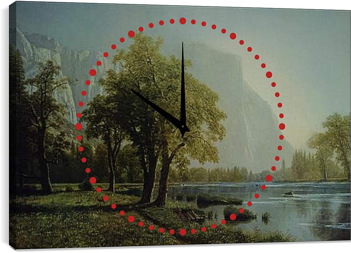 Часы картина - El Capitan, Yosemite Valley. Эль-Капитан. Альберт Бирштадт