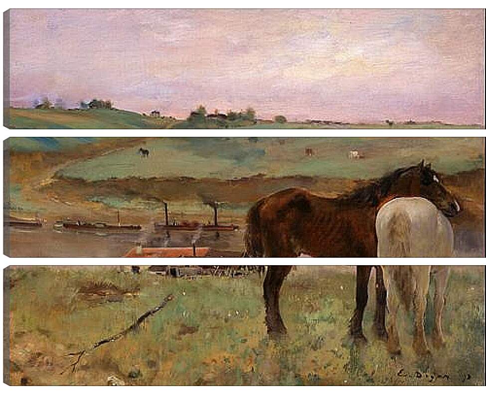 Модульная картина - Лошади. Эдгар Дега