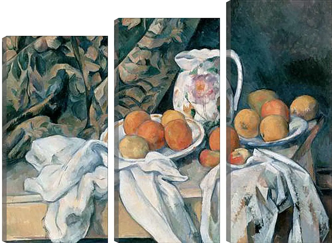 Модульная картина - Still Life with a Curtain. Поль Сезанн