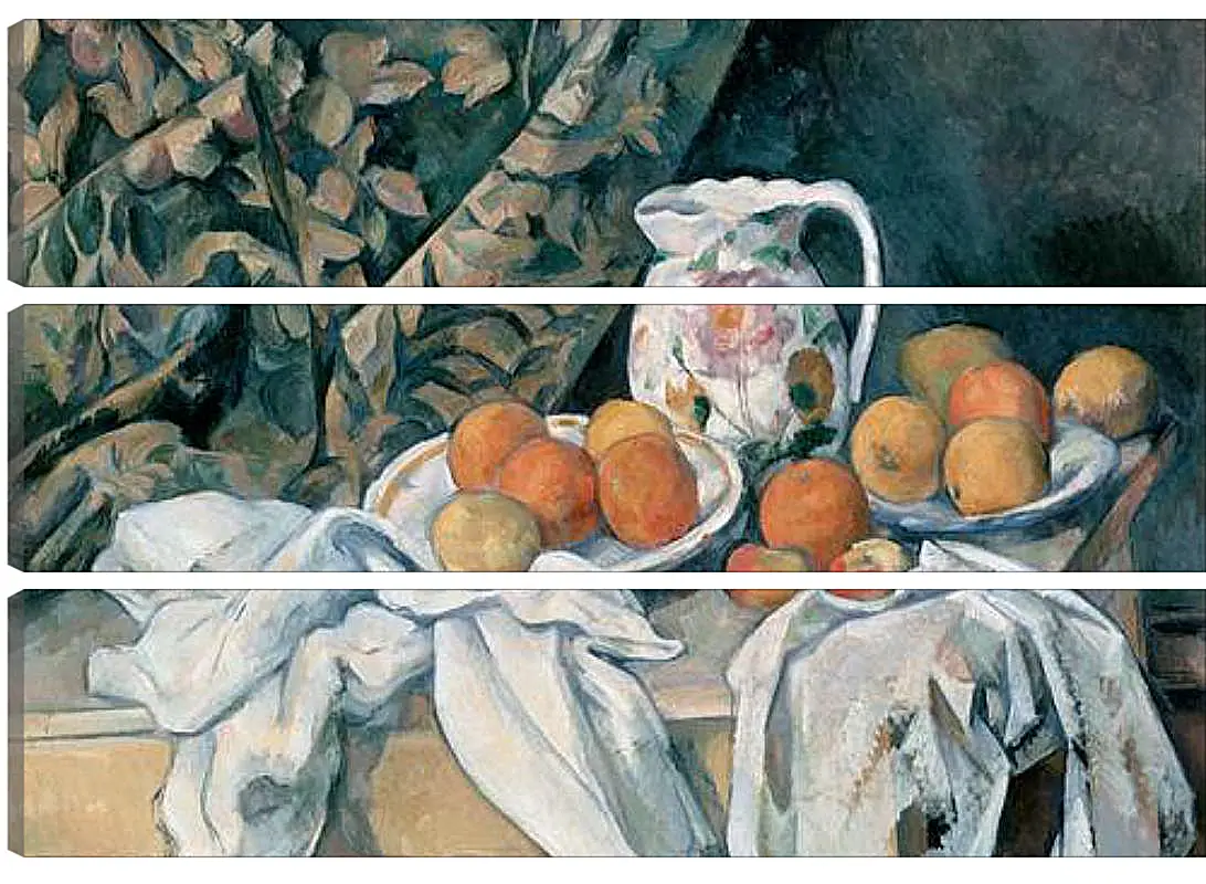 Модульная картина - Still Life with a Curtain. Поль Сезанн