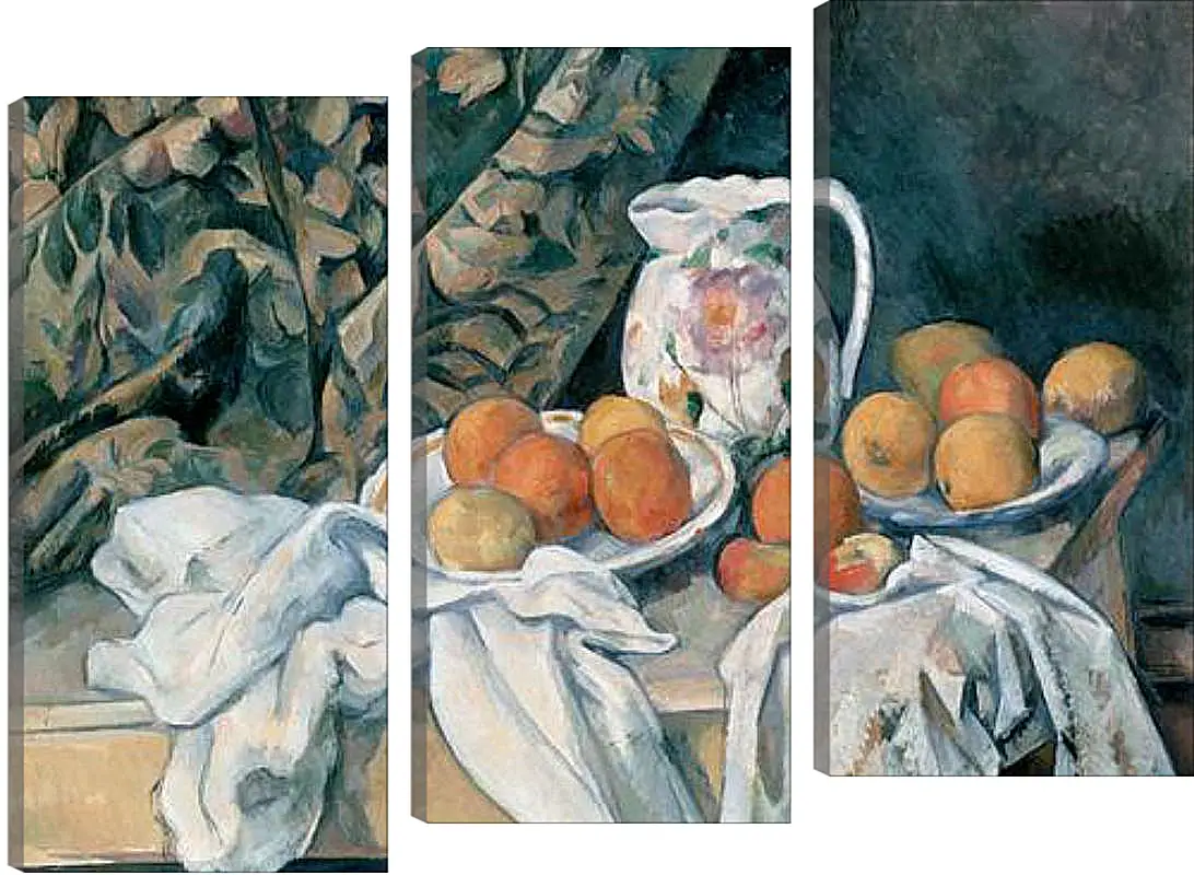 Модульная картина - Still Life with a Curtain. Поль Сезанн