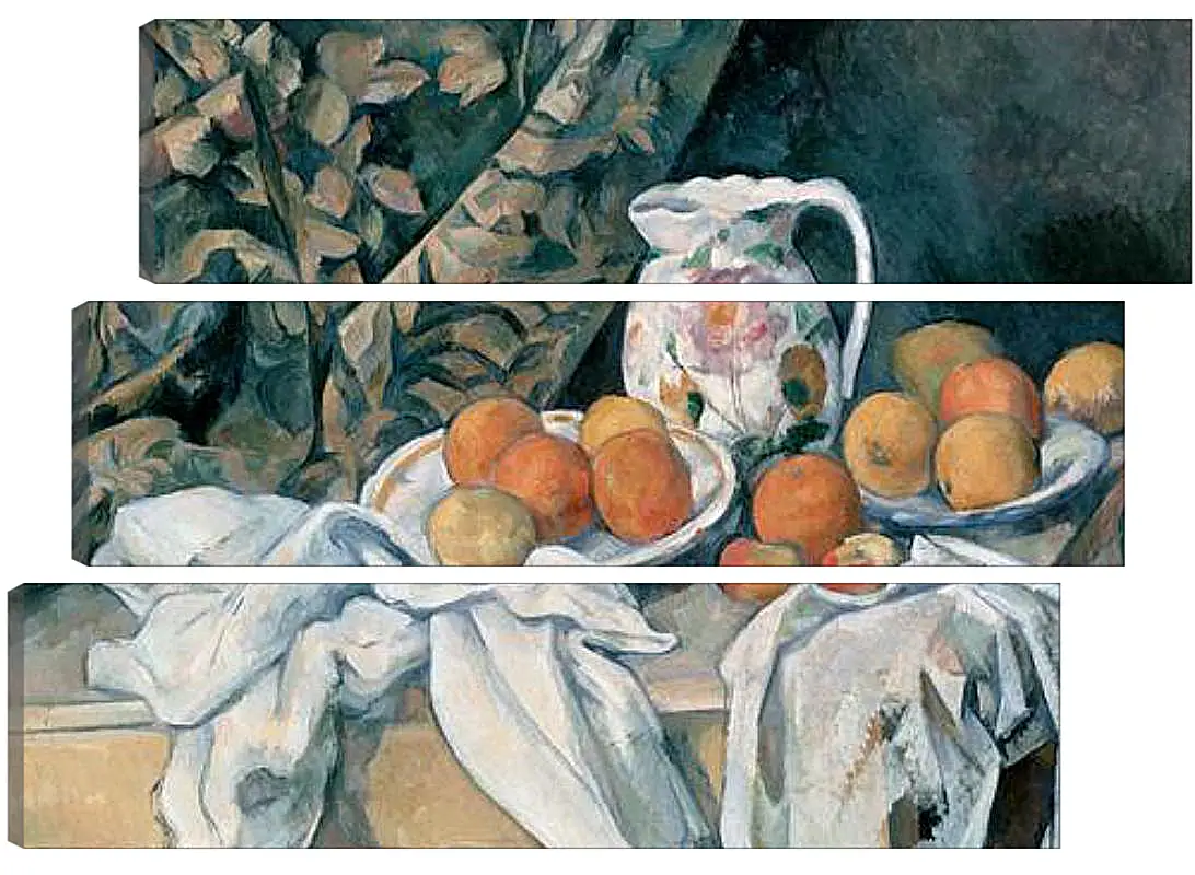 Модульная картина - Still Life with a Curtain. Поль Сезанн