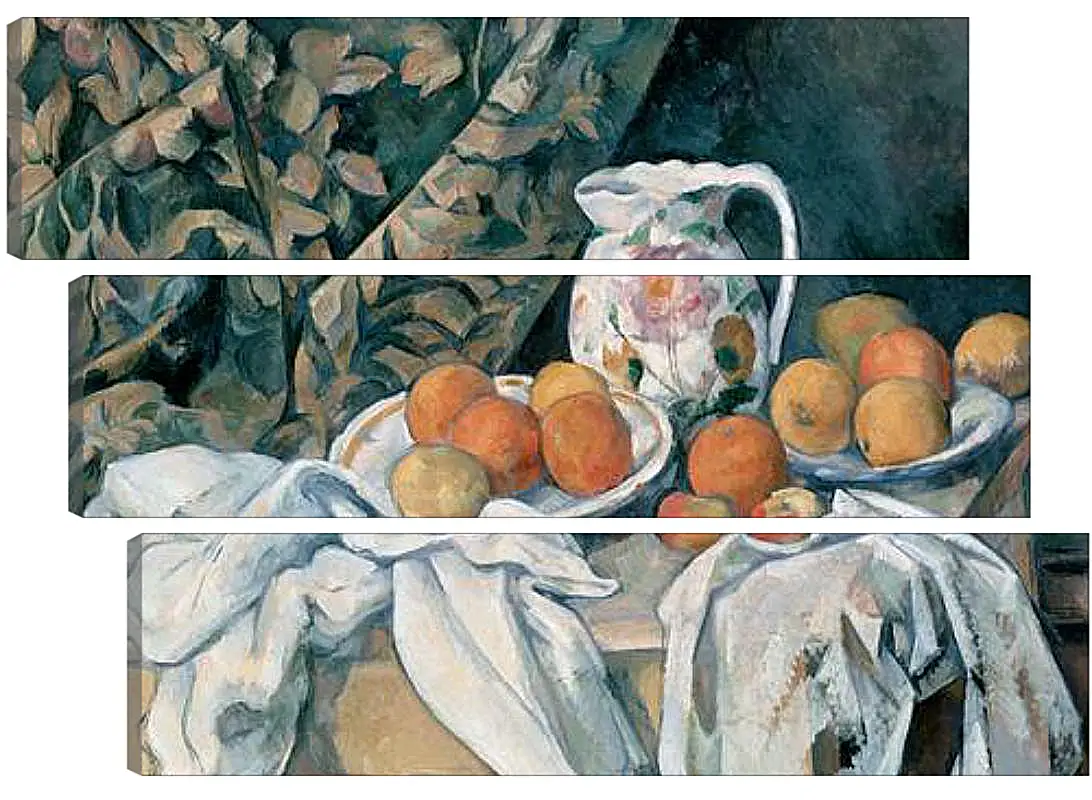 Модульная картина - Still Life with a Curtain. Поль Сезанн