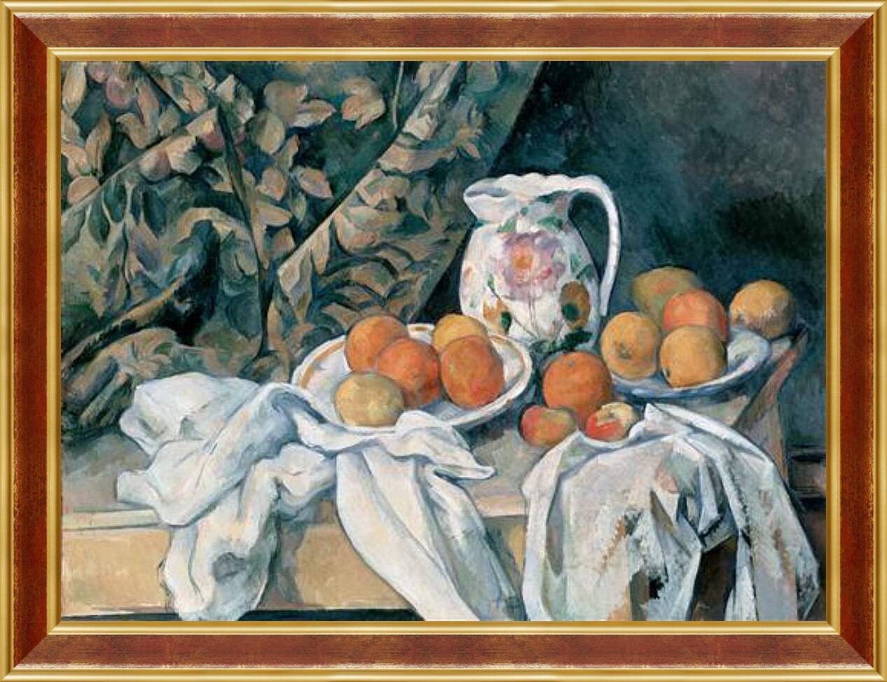 Картина в раме - Still Life with a Curtain. Поль Сезанн