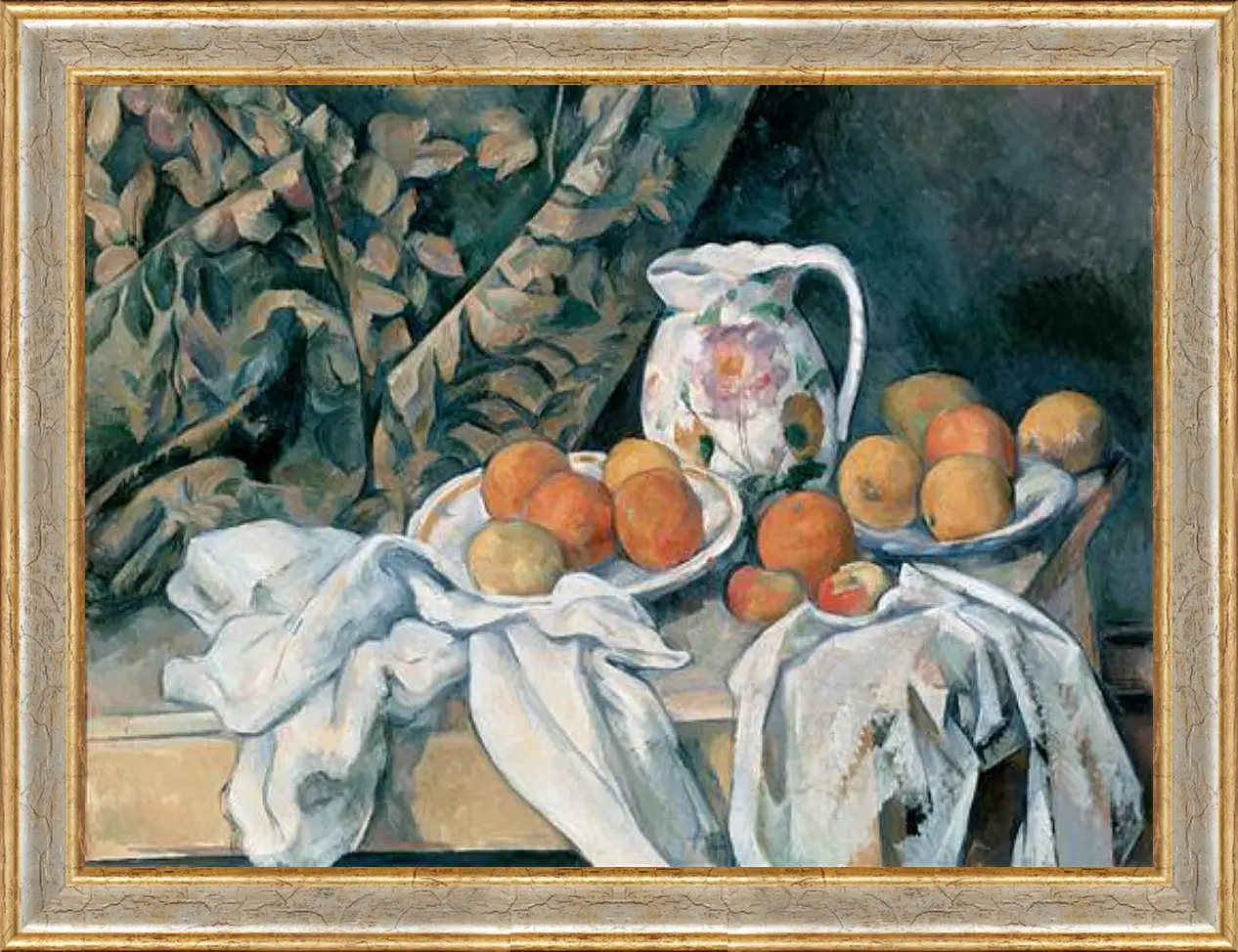 Картина в раме - Still Life with a Curtain. Поль Сезанн