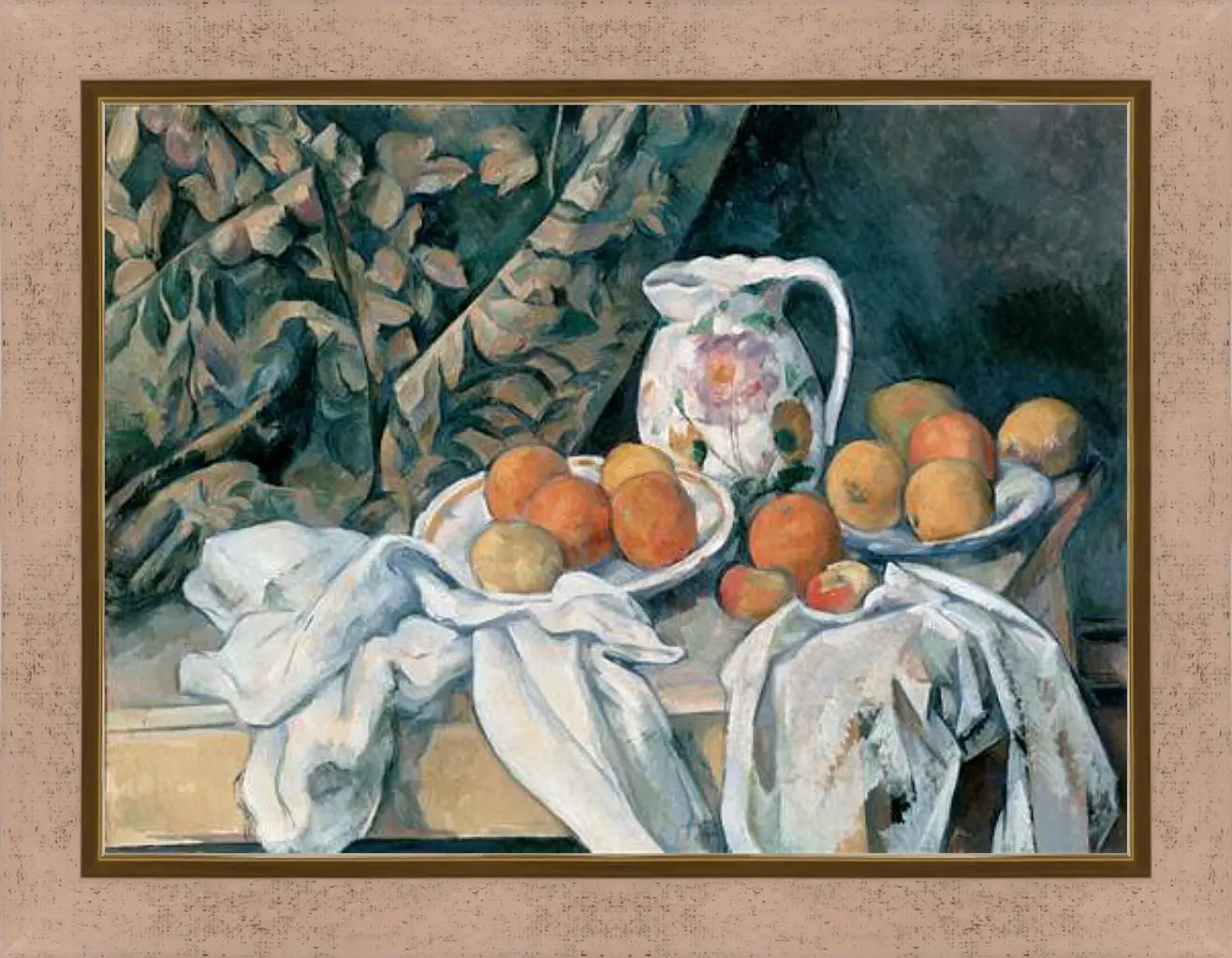 Картина в раме - Still Life with a Curtain. Поль Сезанн