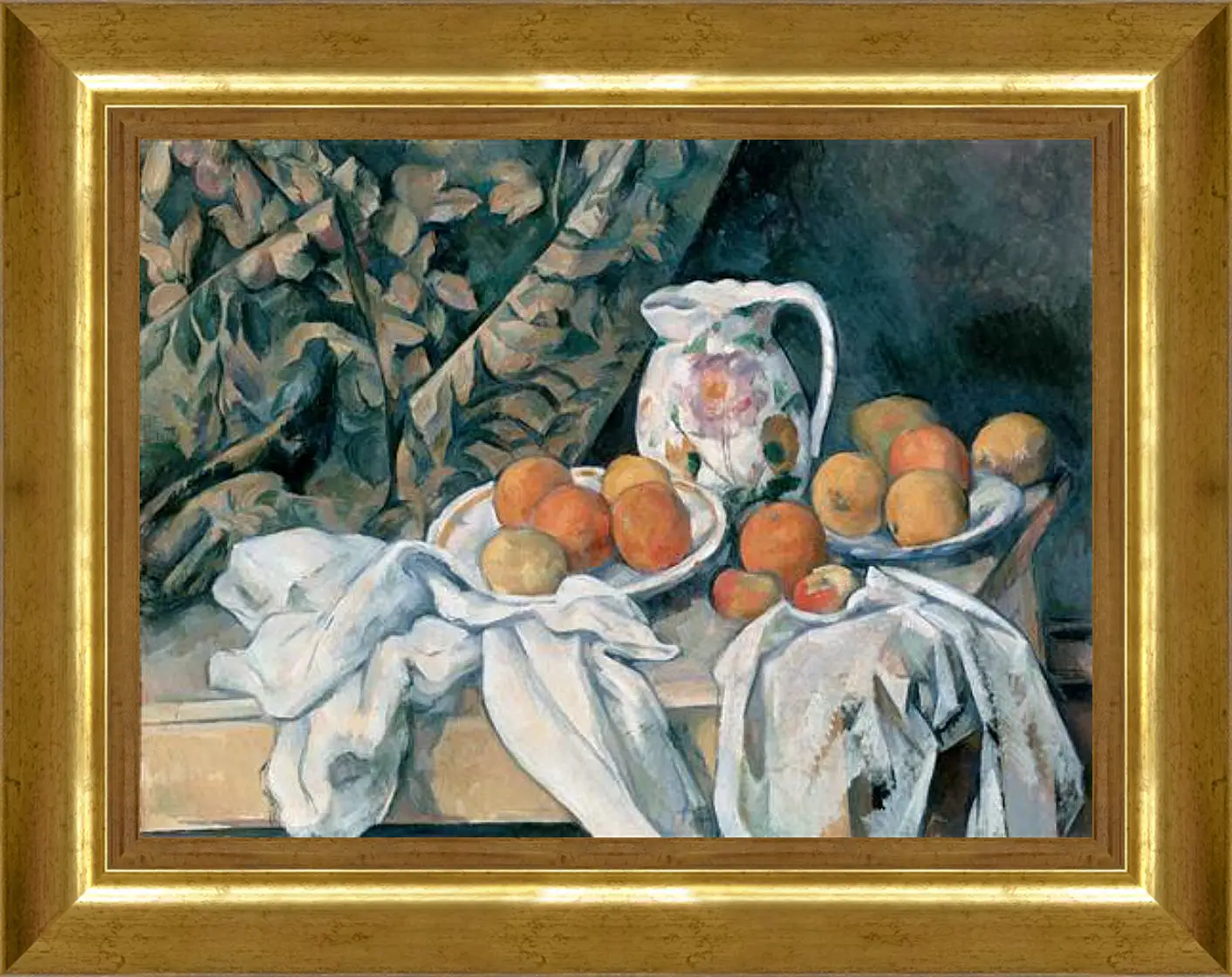 Картина в раме - Still Life with a Curtain. Поль Сезанн