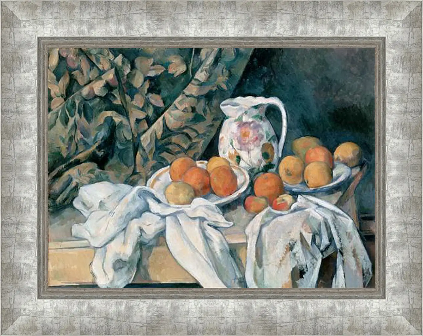 Картина в раме - Still Life with a Curtain. Поль Сезанн