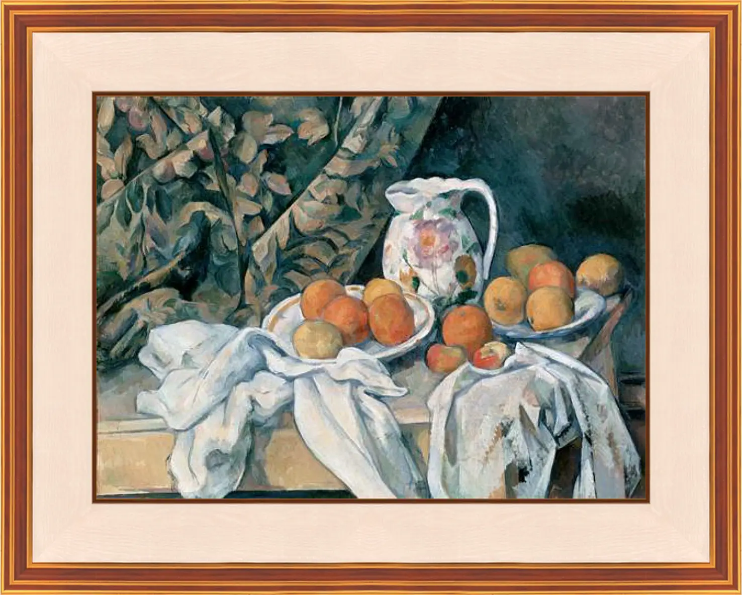 Картина в раме - Still Life with a Curtain. Поль Сезанн