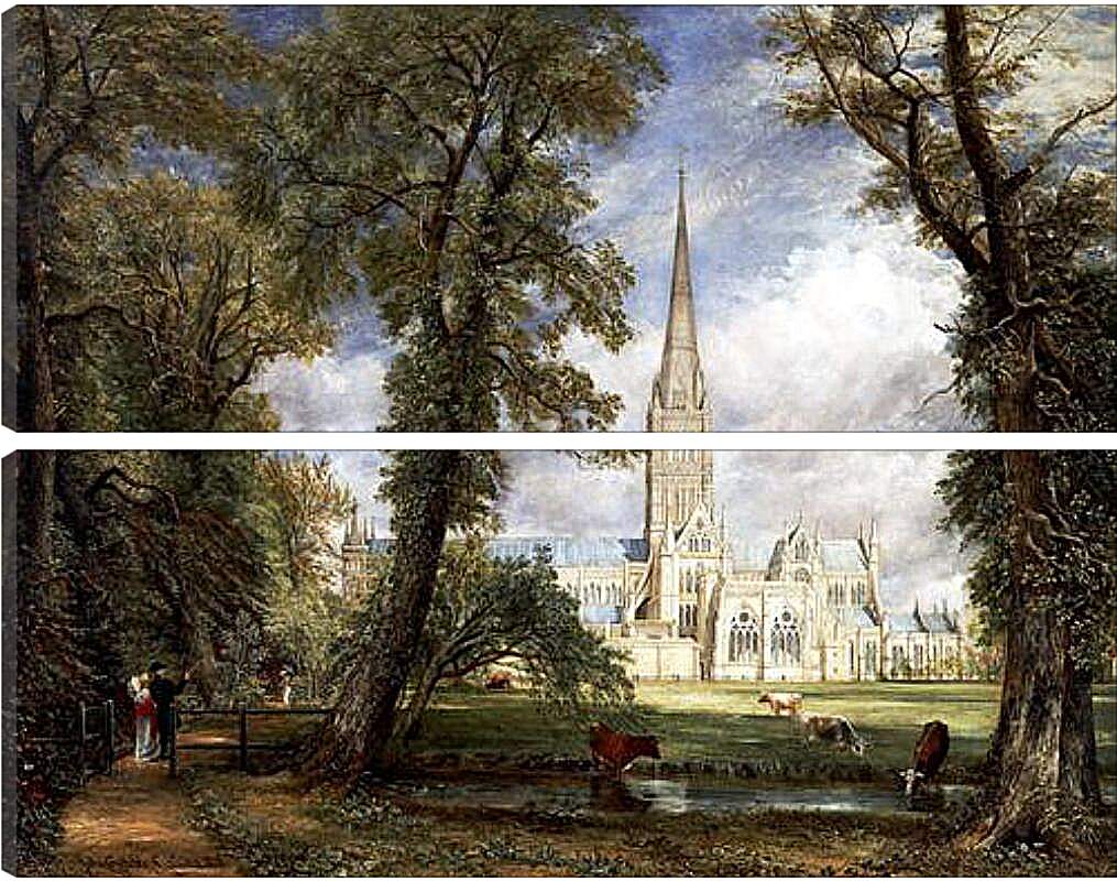Модульная картина - Salisbury Cathedral. Джон Констебл