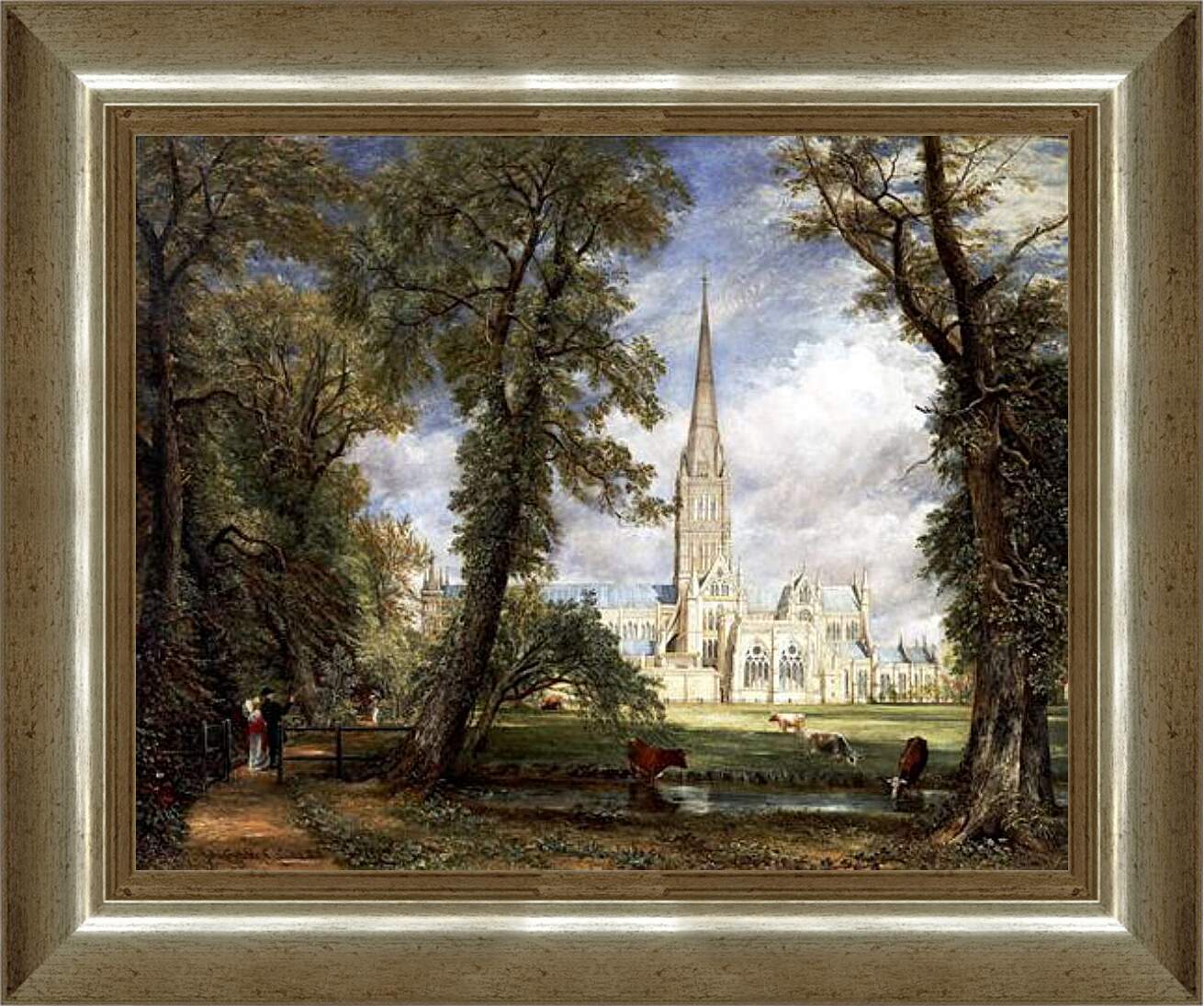 Картина в раме - Salisbury Cathedral. Джон Констебл