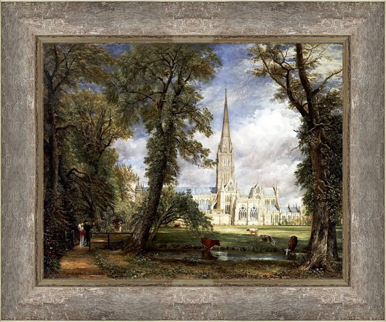 Картина в раме - Salisbury Cathedral. Джон Констебл