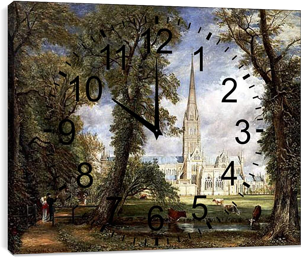Часы картина - Salisbury Cathedral. Джон Констебл