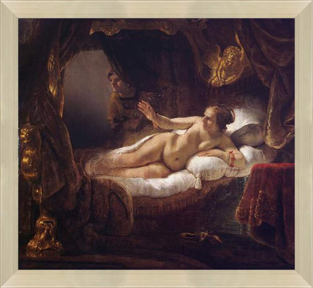 Картина в раме - Даная (Эгина). Рембрандт