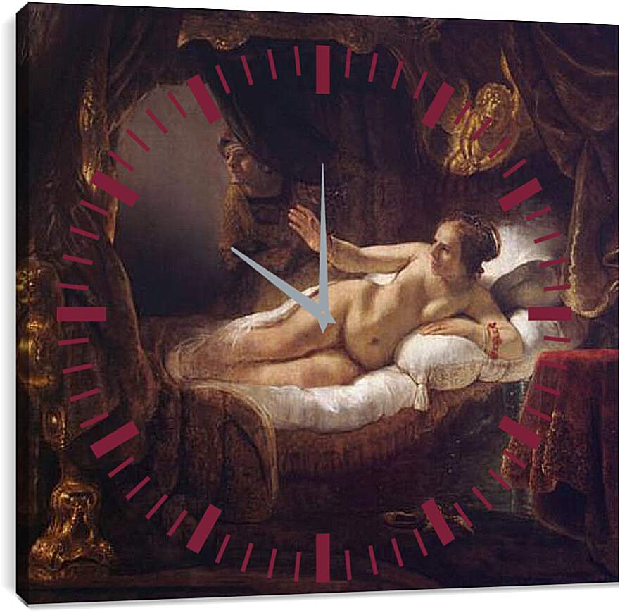 Часы картина - Даная (Эгина). Рембрандт