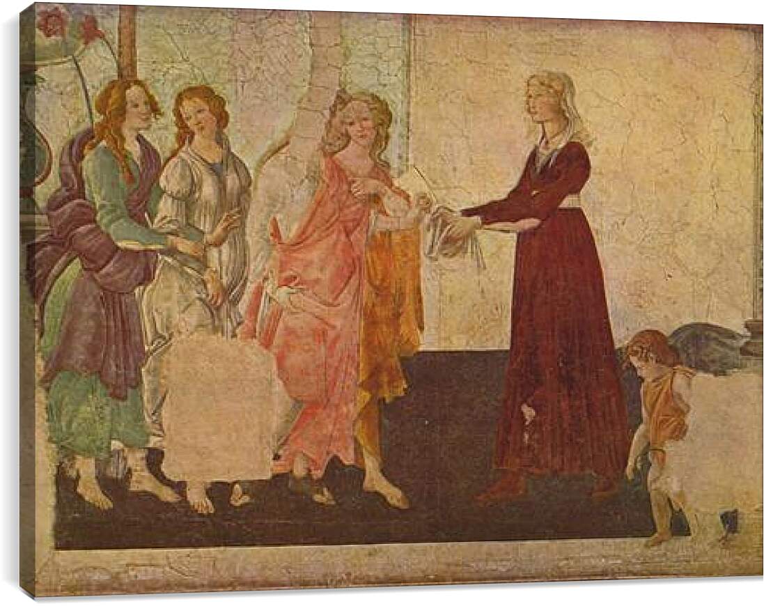 Постер и плакат - Fresken aus der Lemmi-Villa bei Florenz. Сандро Боттичелли