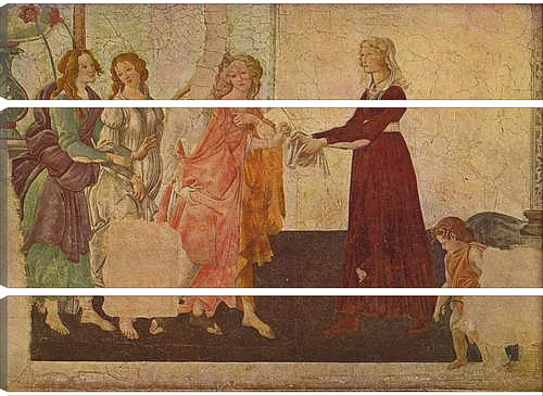 Модульная картина - Fresken aus der Lemmi-Villa bei Florenz. Сандро Боттичелли