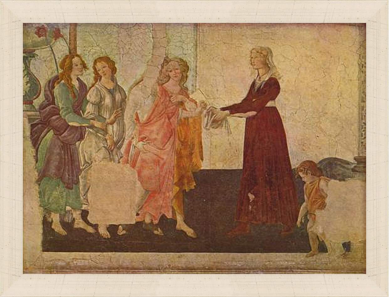 Картина в раме - Fresken aus der Lemmi-Villa bei Florenz. Сандро Боттичелли