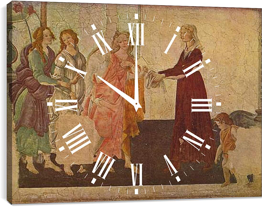 Часы картина - Fresken aus der Lemmi-Villa bei Florenz. Сандро Боттичелли