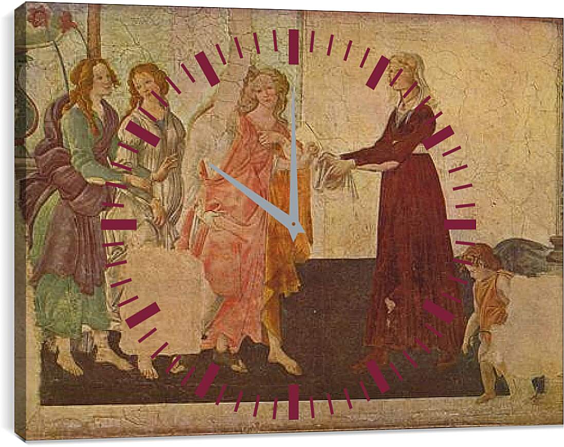 Часы картина - Fresken aus der Lemmi-Villa bei Florenz. Сандро Боттичелли