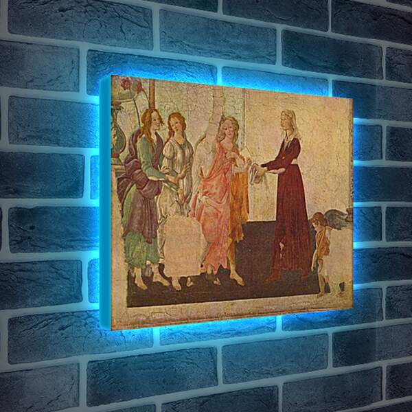 Лайтбокс световая панель - Fresken aus der Lemmi-Villa bei Florenz. Сандро Боттичелли