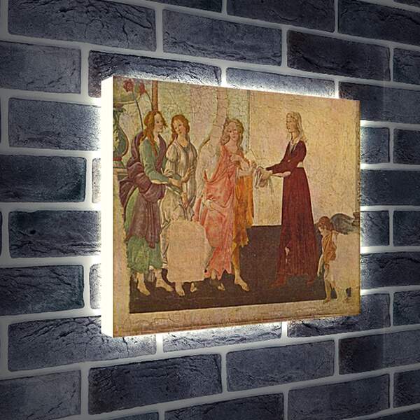 Лайтбокс световая панель - Fresken aus der Lemmi-Villa bei Florenz. Сандро Боттичелли
