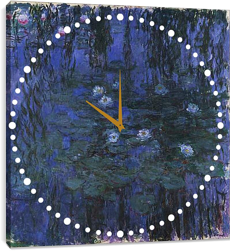 Часы картина - Кувшинки. Эдуард Мане