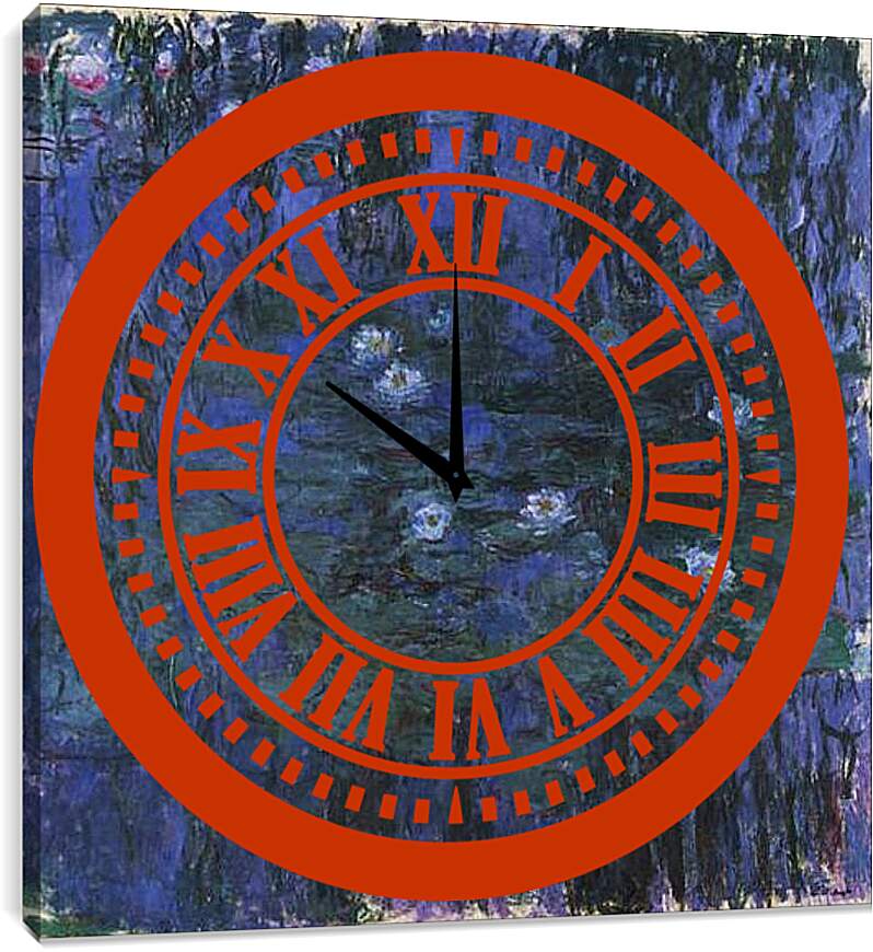 Часы картина - Кувшинки. Эдуард Мане