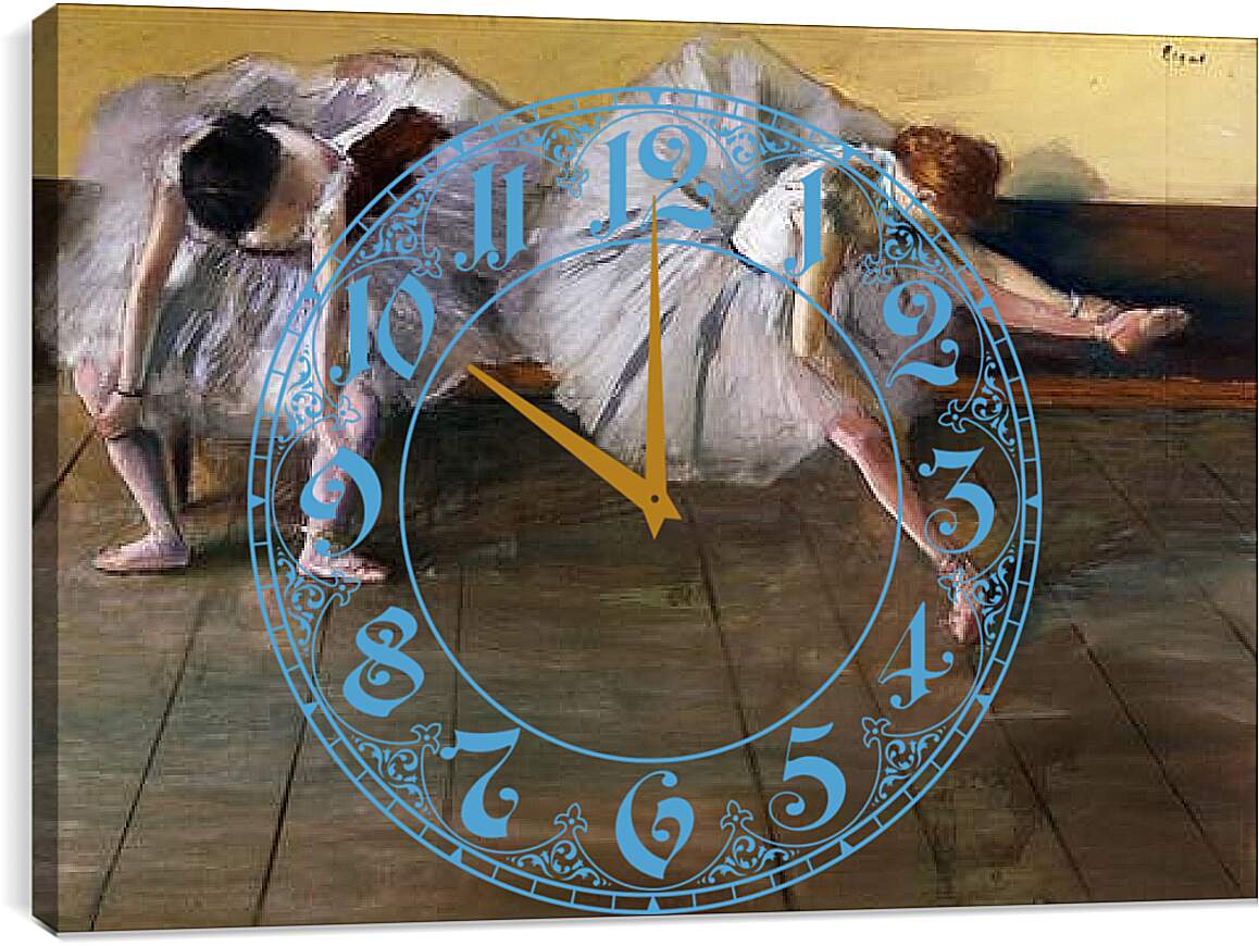 Часы картина - Отдыхающие балерины. Эдгар Дега