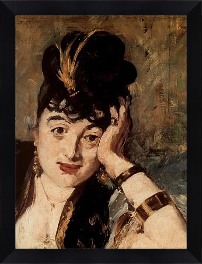 Картина в раме - Woman with Fans (Detail). Эдуард Мане