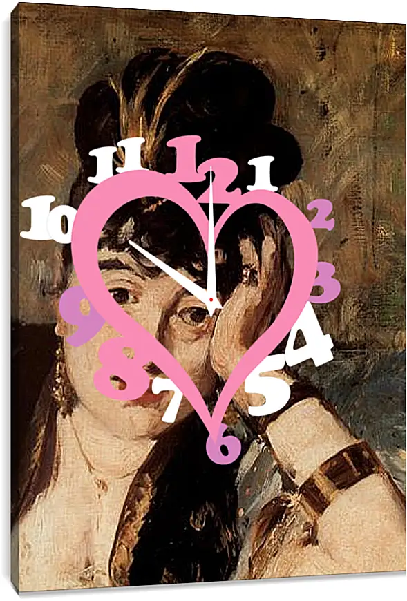 Часы картина - Woman with Fans (Detail). Эдуард Мане